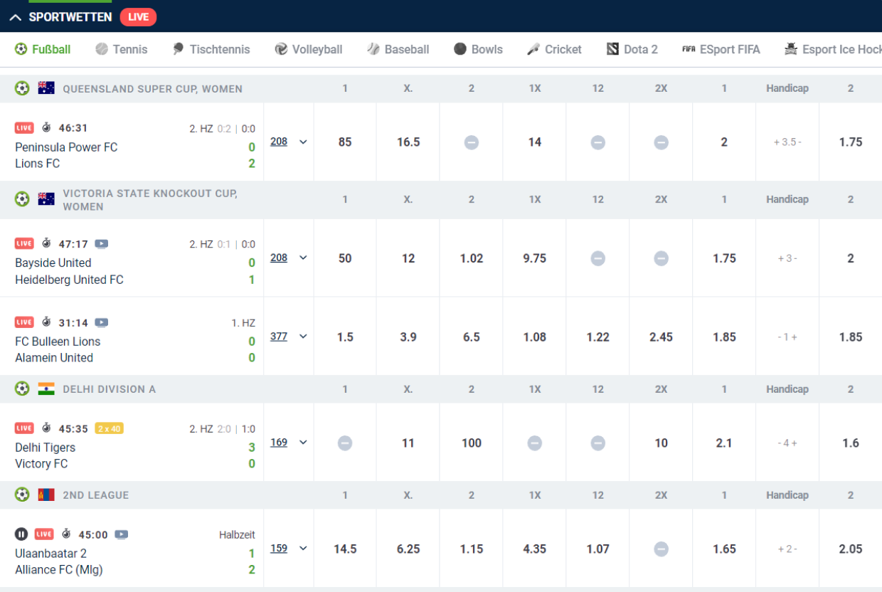 20Bet Sportwetten